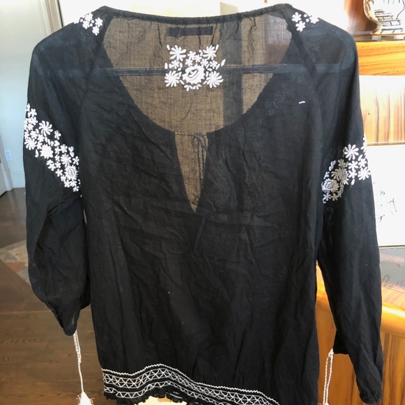 Calypso black cotton top - Picture 3 of 3